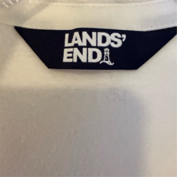 Lands' End Women's Ivory Fleece Zip-Up Vest Size Large Casual - Picture 5 of 9